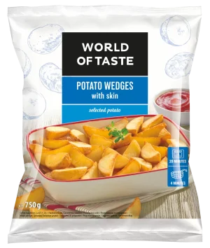 Cartofi wedges cu coajă