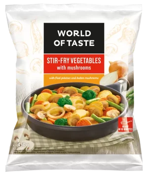 Legume prăjite cu ciuperci